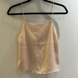 Light pink silk cropped tank, tags attached